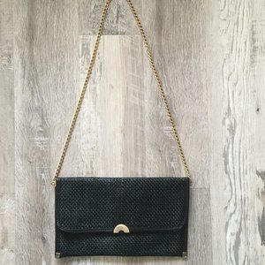 Vintage Rafia Chain Shoulder Bag